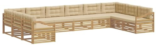 vidaXL Sofagarnituren Massivholz Akazie, Bequeme Gartensofa, modernes Eckmöbel, Robustes Loungemöbel, schickes Set für die Terrasse