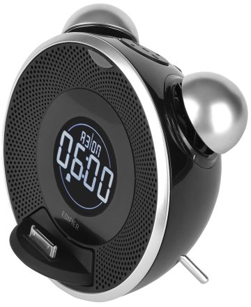 Edifier Tick Tock Dock, iPod/iPhone-Dockingstation mit Weckfunktion, Retro-Style schwarz