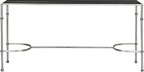 Safavieh Modern Accent Table with Iron Legs, in Silver and Black, 160 X 40 X 81.28