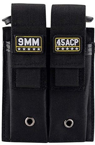 Boosteady Molle doppelt Pistole Mag Tasche Beutel Einzel- und Doppelstapelmagazin