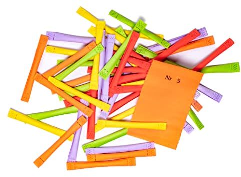 Tombola - Regenbogenlose Gewinn-Nummern 501-1000, 10 x 50 Stück, bunt gemischt