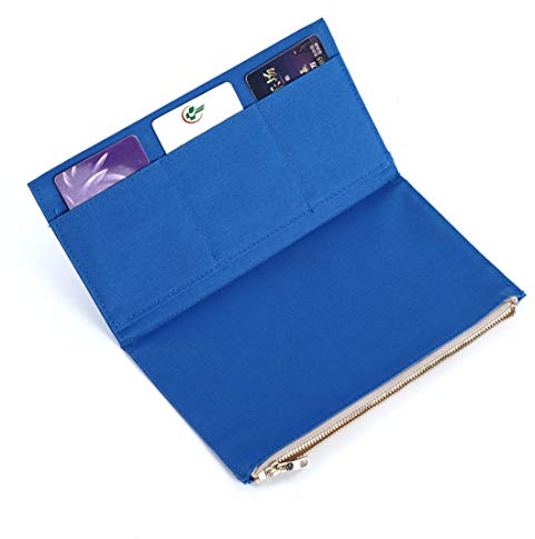 Moterm Canvas Zipper Pocket Insert Pouch for Travelers Notebook Refill | Color: Deep Blue, Size: Standard/Regular, TN Accessories, Card Holder Storage Bag File Folder