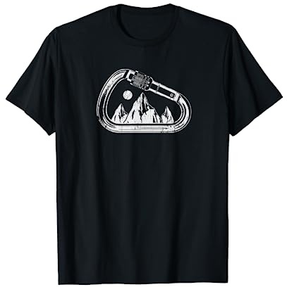 Kletter Boulder Berge Karabiner Klettern Geschenk T-Shirt