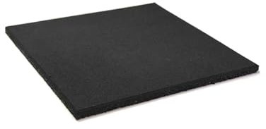 JARDIN202 - Pack Entrena 20mm- Loseta de caucho 50x50cm Negra Maciza Profesional | x4 losetas -