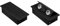Einbausteckdose versenkbar mit oder ohne USB und in 2 Farben Silber oder Schwarz zum Auswählen (2x Schuko + 2x USB, Schwarz)