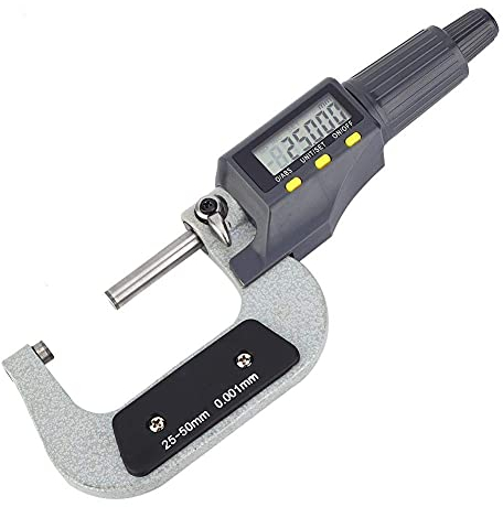 Messschieber Digital Digitalmikrometer Außenmikrometer Edelstahl Schieblehre Messwerkzeuge Elektronisches Mikrometer 25-50mm 0,001 mm