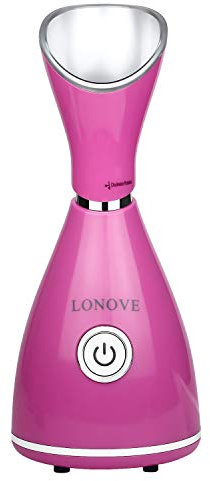 Facial Steamer-Nano Ionic Facial Steamer Warm Mist Humidifier Atomizer Sprayer Moisturizing Face Steamer Home Sauna SPA Face with 4 Piece Stainless Steel Skin Kit and Hair Band