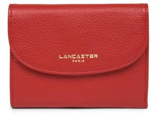 Lancaster | Dune - Portefeuille Dos à Dos Cuir de Vachette Grainé Rouge