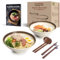 Ramen Bowl Set of 2, Japanese Ceramic Noodle Bowls (with Spoons, Chopsticks Kits) for Pasta, Soup, Cereal, Pho, Udon, Mixing Salad & Snack, Home Warming Gift (Mocha, 2×1000ml)