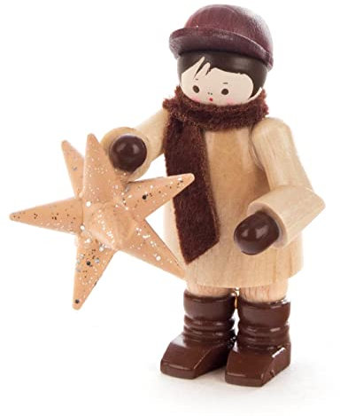 DREGENO Seiffen Thiel-Figur Mann mit Stern - 6 cm