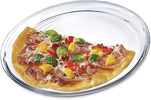 Simax Glassware Glass Pizza Form | Heat, Cold and Shock-Proof Borosilicate Glass, Made in Europe, Dishwasher Safe, 12.5-inches