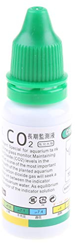 Yushu - CO2-Indikatorlösung für Aquarien – Flüssigkeitstest für gesundes Pflanzenwachstum – langfristiger CO2-Monitor – Aquarium-Wasserbehandlungstest – Aquarium-CO2-Kit.