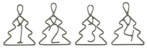 IB Laursen Advents Anhänger Set 1-4 Kerze Zahlen Tannenbaum Metall Weihnachten