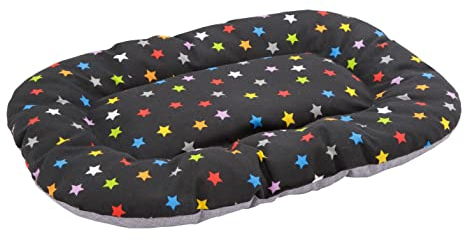 Baroni Home Hundekissen für große, mittelgroße Hunde oder Katzen, Hundebett gepolstert Hundematte, 62x100x9 cm - Doubleface, farbige Sterne, XL
