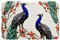 Loussiesd Pfau Badematte 50x80cm Tiermotiv rutschfest Badezimmerteppich Für Kinder Pfauenfedern Badteppiche Rot Blumen Weich Hochflor Schlafzimmer Wohnzimmer Küche Badvorleger Wohnkultur Hell