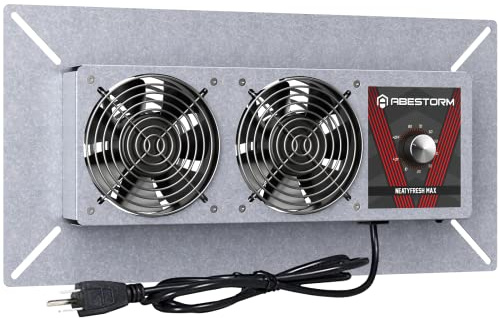 Abestorm Crawlspace Ventilation Fan with Humidistat, Basement Vent Fans with Dehumidistat & Freeze Protection Thermostat, Dual Air Vent Fan for Basement/Kitchen (220 CFM Airflow)