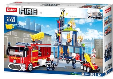 Sluban Klemmbausteine Feuerwehr Übungsgelände (585 Teile)