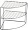 BLADO - 3 Tier Corner Kitchen Cupboard Organiser, Rack for Kitchen Storage & Organisation, Stand with Tidy Shelves for Bowls, Plates & Mugs (Chrome)