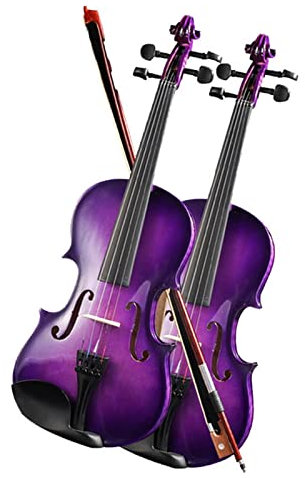 Violine Anfänger Lila Geige Massivholzgeige Kinder Anfänger Üben Geige (Color : 4/4)