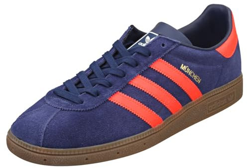 Adidas Munchen, Sneaker Uomo, Dark Blue/Solar Red/GUM5, 44 2/3 EU