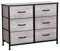 Requena Chest of Drawers, 6 Drawers with Wood Top and Large Storage Space, Easy to Install Organizer, for Bedroom, Living Room, Nursery, Hallway CD-5826-GREY-BLK