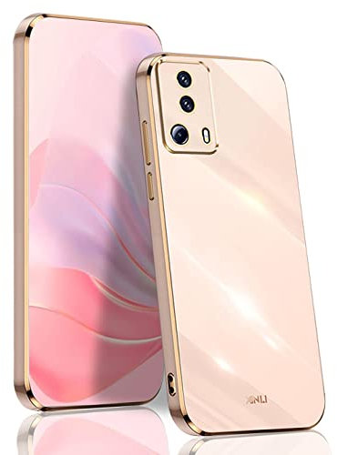 BORYA Cover per Xiaomi 13 Lite 5G, Ultra Sottile Antiurto Morbida Silicone TPU Bumper Custodia, Elegante Placcatura Phnom Penh Lusso Leggero Anticaduta Case, Rosa