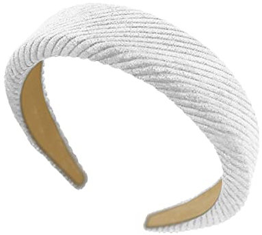 scicent Wide Headbands for Women Solid Color Padded Hair Hoop Fabric Hair Band Elastic Hair Band Hair Accessories for Women and Girls 10208