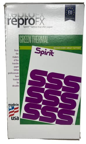 Repro FX Spirit Green Thermopapier A3 für A4 Drucker - 100 Stück - extra lang - INKgrafiX® Deutschland - IG64097 - Matritzenpapier Stempel Papier Abdruck Druck DE