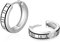 KRKC&CO Creolen Ohrringe S925 Silber 15mm, Unisex Schwarz Klappcreolen mit Römischen Zahlen, Weißgold beschichtet Huggie Hoop Ohrringe, antiallergisch allergiefrei, Geschenke für Männer Jungs