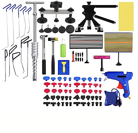 Frühling Stahl Stangen Dent Puller Lifter Kleber Sticks Tap Down Hammer Dent Ding Hammer Dent Reparatur Tools Kit for Entfernung auto Dent(Kit 2 - Premium)