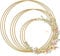 Ticeed 9 Stück Metallringe Drahtringe Deko Ringe Makramee Zubehör Ringe zum Basteln Aufhängen Traumfänger DIY Floral Hoop Wandbehang Handwerk Floristik Hochzeitskranz (20, 25 & 30 cm Gold)