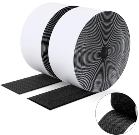 SUTOUG Cinta Autoadhesiva Extra Fuerte - 50 mm× 5 m Cinta de autoadhesiva de doble cara para interior y exterior - Doble cara - negro