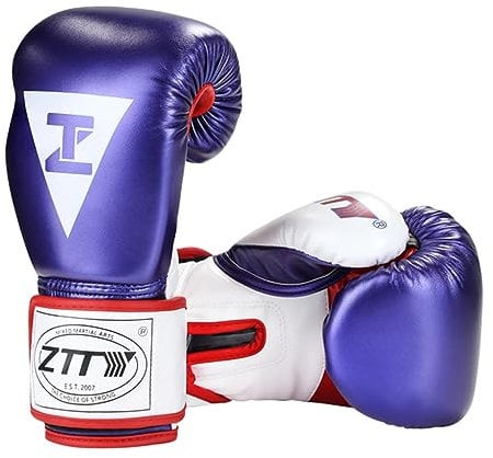 Allenamento Sparrendo Il Guanto Da Punzonatura, Guanti Da Punzonatura Per Donne, 3,5 Cm Spessore Dorato Pro Curvatura E 12 Passi Di Processo, Per Adolescenti Per Adolescenti Uomini Donne,Viola,14OZ