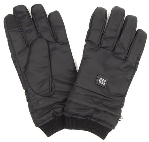 Tommy Hilfiger Herren Tech-Touchscreen-Handschuhe, Schwarz, S/M