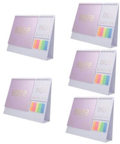 VILLCASE 5 Stk Heißpräge-ornament-tischkalender 365-tage-countdown-kalender Desktop-planungskalender Terminerinnerungskalender Stehtischkalender Standkalender Mini Aufstehen Papier Büro