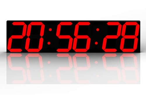 THYXGS Temporizador De Intervalos De Fitness Grande, Reloj Digital De Gimnasio Grande, Distancia Visual De 50metros, Brillo Ajustable, Formato De Hora 12/24, Inducción Automática,para Boxeo, Fitness