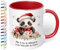 True Statements Kinder Weihnachtstasse personalisiert „Frohe Weihnachten“ Panda-Motiv 330ml Keramik Tasse mit Namen Mädchen Junge – Geschenk zu Weihnachten (Rot)