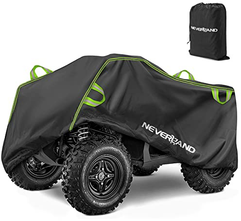 NEVERLAND ATV Cover, Waterproof Heavy Duty 4 Wheeler Cover with Buckle, Dustproof Anti UV Windproof All Weather Outdoor Storage Quad Cover for Polaris Sportsman Yamaha Honda Coleman XXXL