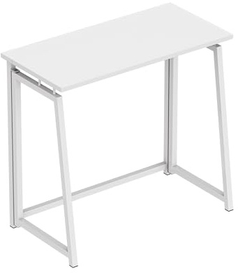 MARK ADLER Leader 1.5 White - Industrial Klapptisch Faltbar Tisch Schreibtisch Platzsparendem - 80 x 40 cm - Stahlkonstruktion - Homeoffice Büro - Arbeitsplatte aus Holzwerkstoffen Weiß