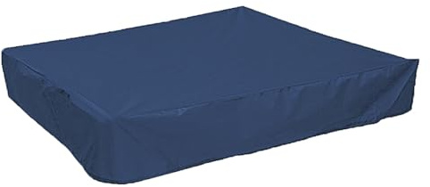 ZONADAH Sandkasten-Abdeckung, 150 x 150 cm, quadratische Sandkasten-Abdeckung mit Kordelzug, wasserdichte Sandkasten-Pool-Abdeckung für Möbel, schützt den Sandkasten vor Regenwasser, Marineblau