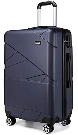 Kono Hartschalenkoffer Reisekoffer 100% ABS Koffer 40 Liter Handgepäck Trolleys 55 x 35 x 22cm kabinenkoffer 4 Spinnerräder Rollkoffer Teleskopgriff Suitcase(Marine)
