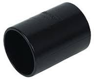 40mm Solvent Waste PVC Pipe Fitting Straight Coupling Adapter-Black (Pack of 5)