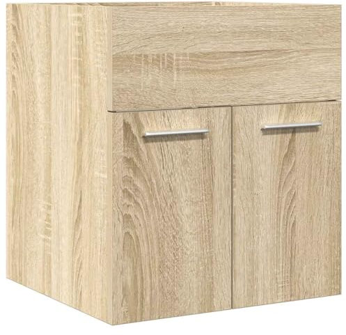 Armoire lavabo de salle de bain chêne sonoma 41x38,5x46 cm