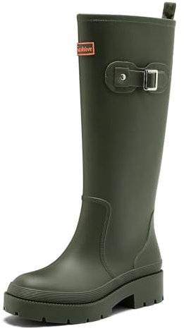 Yenxapei Stivali Gomma Pioggia Donna, Impermeabile Alti Boots, Leggero Galosce Per Esterni Stivaletti Da Pesca