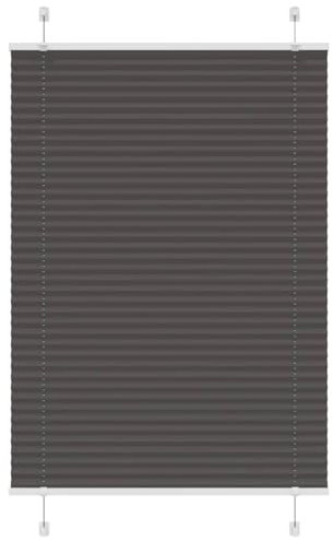 vidaXL Plissee Schwarz 95x150 cm Stoffbreite 94,4 cm Polyester, Faltrollo, Klemmfix, Plisseerollo, Jalousie, Rollo, Plisseerollo für Fenster