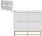 UEV Schuhschrank mit 4 Klappen schmal, Schuhkommode mit Kippschutz, Schuhregal Flur Eingangsbreich, Schuhkipper für Verschiedene Schuhtypen, Trennwände verstellbar, 100x24,2x91cm, weiß