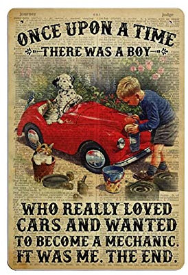 Metall-Blechschild Once Upon A Time There was A Boy Who Really Loved, Wanddekoration, Poster, Retro, Kaffee, Schlafzimmer, Bar, Club, Garage, Badezimmer, Weihnachtsdekoration