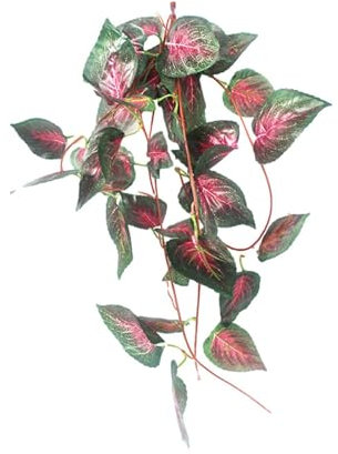 Piante artificiali per terrari - Vegetazione decorativa finta, acquario per pesci | Piante realistiche non tossiche Design naturale del terrario, piante tropicali Viti Decorazioni per habitat Bassa ma
