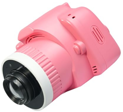 Kinder Videokamera mit Projektor 1080p, Rosa Kunststoff für Kinder | Musikfunktion und Ki Bildbearbeitung, Leicht Tragbar für Reisen und Camping