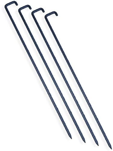 Bodenanker 70cm Zinkgrundierung, Zeltheringe stabile Erdanker Landschaft Bodenpfähle J-Haken